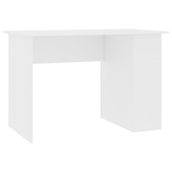 vidaXL Desk White 43.3"x23.6"x28.7" Engineered Wood - Image 2