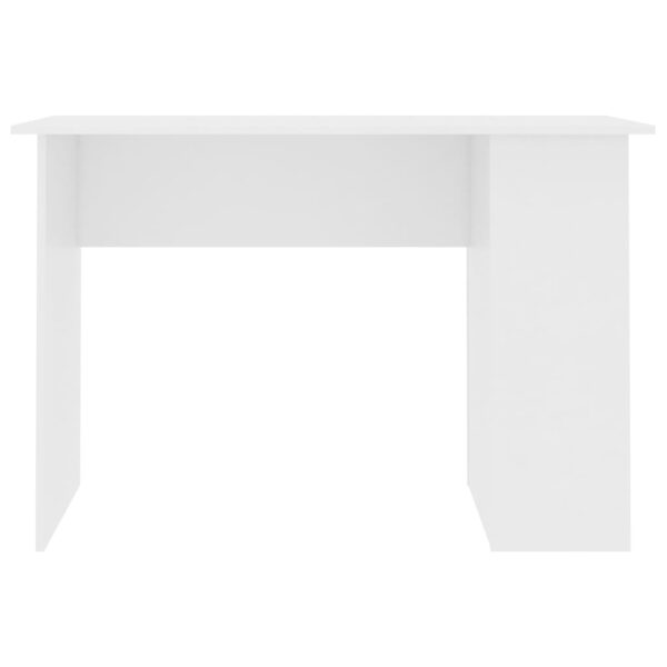 vidaXL Desk White 43.3"x23.6"x28.7" Engineered Wood - Image 4