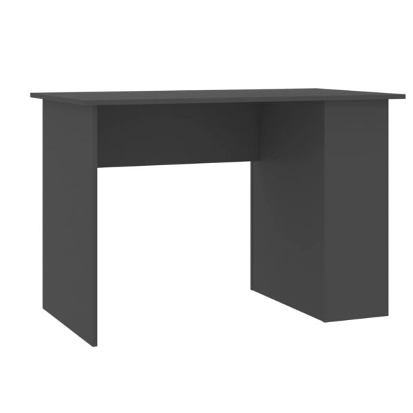 vidaXL Desk Gray 43.3"x23.6"x28.7" Engineered Wood - Image 7