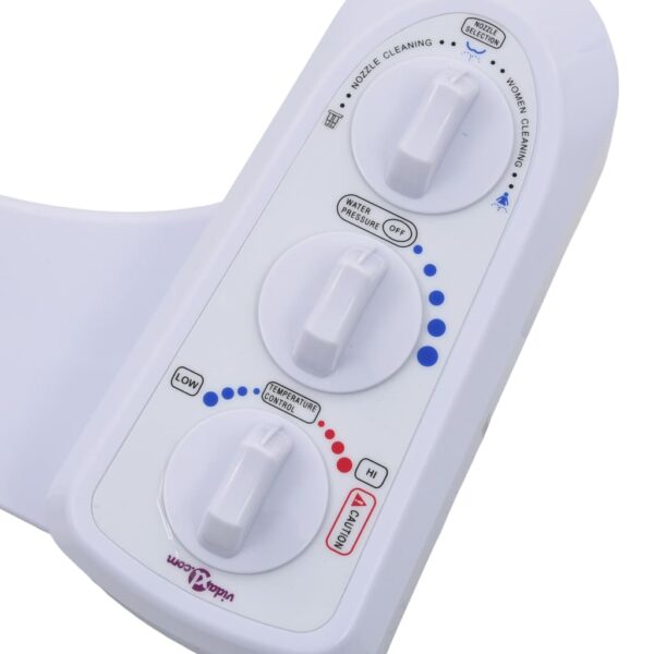 vidaXL Bidet Toilet Seat Attachment Hot Cold Water Dual Nozzles - Image 4