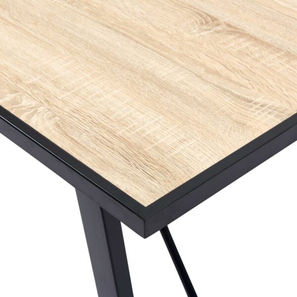 vidaXL Dining Table Oak 47.2"x23.6"x29.5" MDF - Image 4