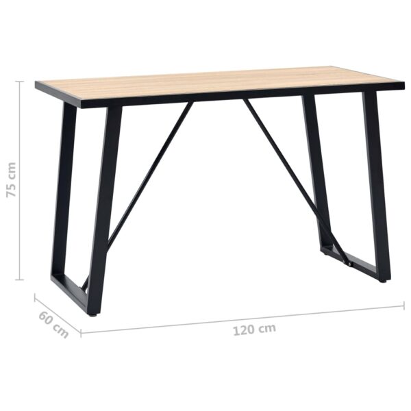 vidaXL Dining Table Oak 47.2"x23.6"x29.5" MDF - Image 6