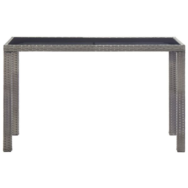 vidaXL Patio Table Anthracite 48.4"x23.6"x29.1" Poly Rattan - Image 2