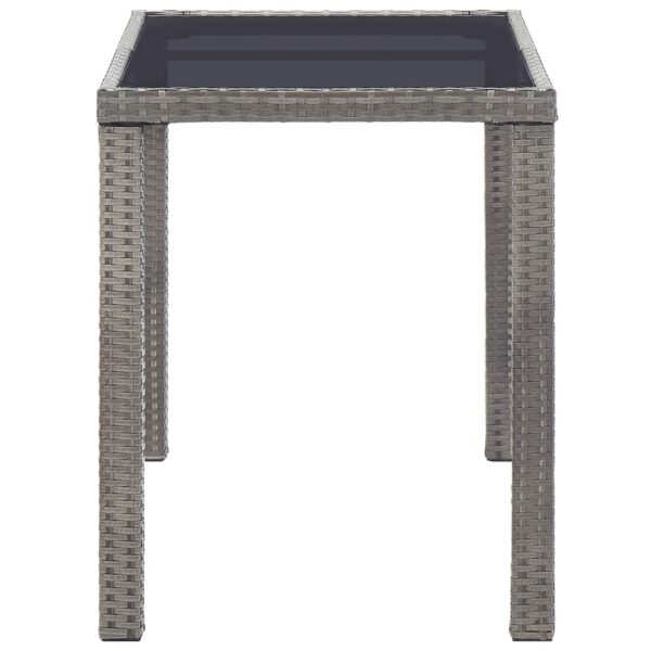 vidaXL Patio Table Anthracite 48.4"x23.6"x29.1" Poly Rattan - Image 3