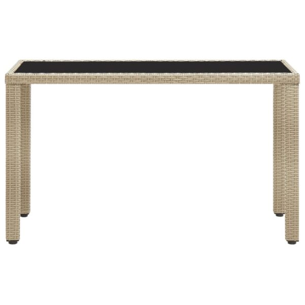 vidaXL Patio Table Gray 48.4"x23.6"x29.1" Poly Rattan - Image 2