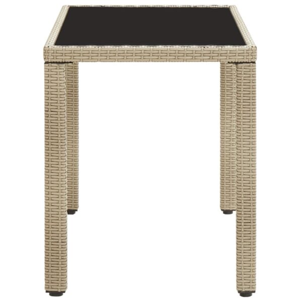 vidaXL Patio Table Gray 48.4"x23.6"x29.1" Poly Rattan - Image 3