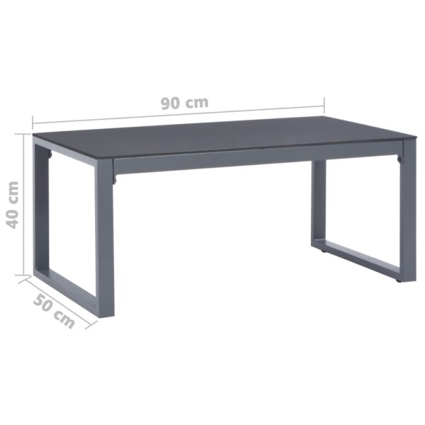 vidaXL Coffee Table 35.4"x19.7"x15.7" Aluminum - Image 3