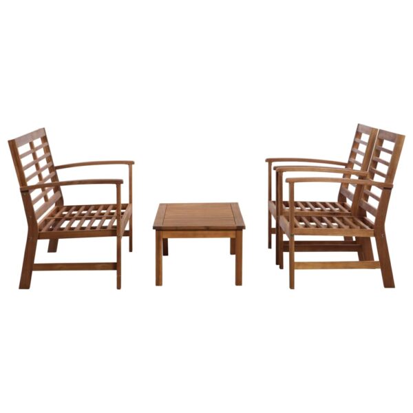 vidaXL 4 Piece Patio Lounge Set Solid Acacia Wood - Image 2