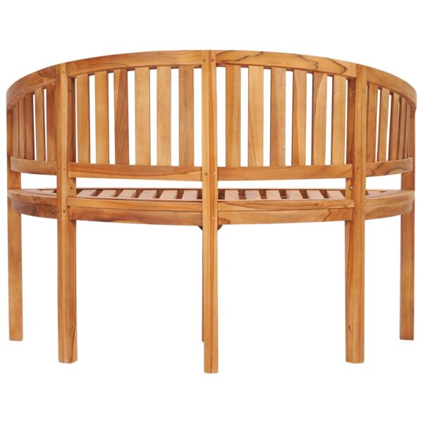 vidaXL Banana Bench 47.2" Solid Teak Wood - Image 4