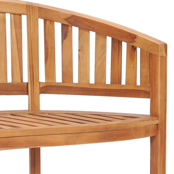 vidaXL Banana Bench 47.2" Solid Teak Wood - Image 5