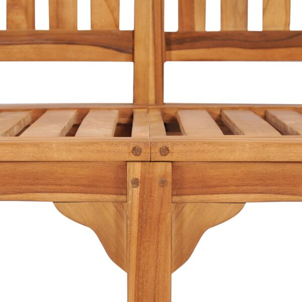 vidaXL Banana Bench 47.2" Solid Teak Wood - Image 6