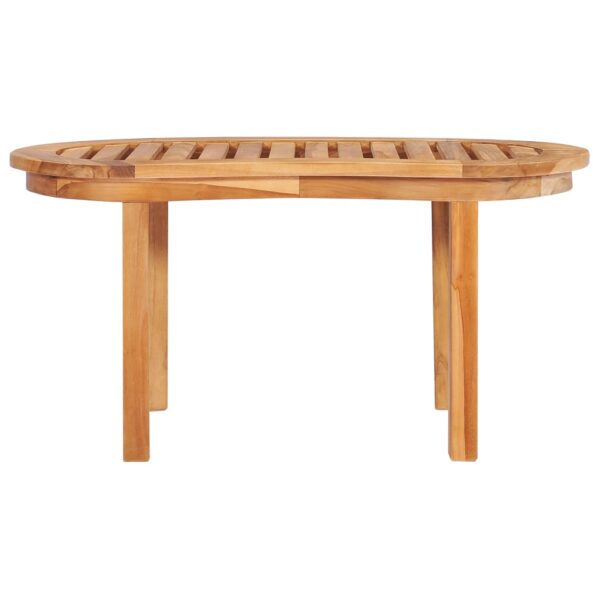 vidaXL Coffee Table 35.4"x19.7"x17.7" Solid Teak Wood - Image 2