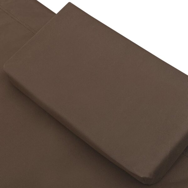 vidaXL Patio Lounge Bed Fabric Brown - Image 5