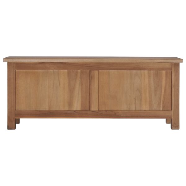 vidaXL TV Stand 35.4"x11.8"x13.8" Solid Wood Teak - Image 4