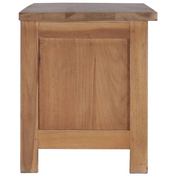 vidaXL TV Stand 35.4"x11.8"x13.8" Solid Wood Teak - Image 5