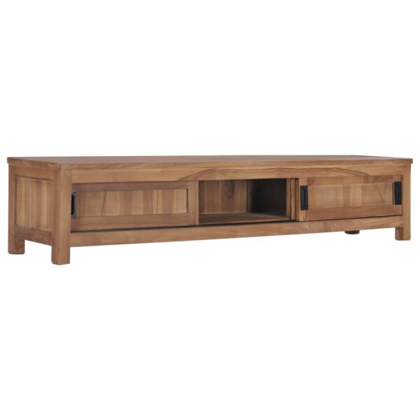 vidaXL TV Stand 59.1"x11.8"x11.8" Solid Wood Teak - Image 3