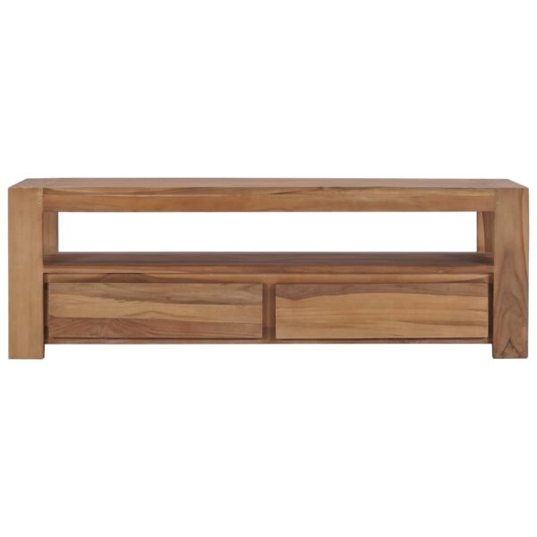 vidaXL TV Stand 47.2"x11.8"x15.7" Solid Wood Teak - Image 3