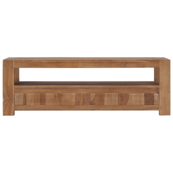 vidaXL TV Stand 47.2"x11.8"x15.7" Solid Wood Teak - Image 5