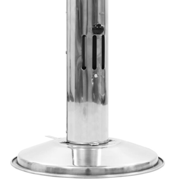 vidaXL Pedestal Charcoal BBQ Grill Stainless Steel - Image 7