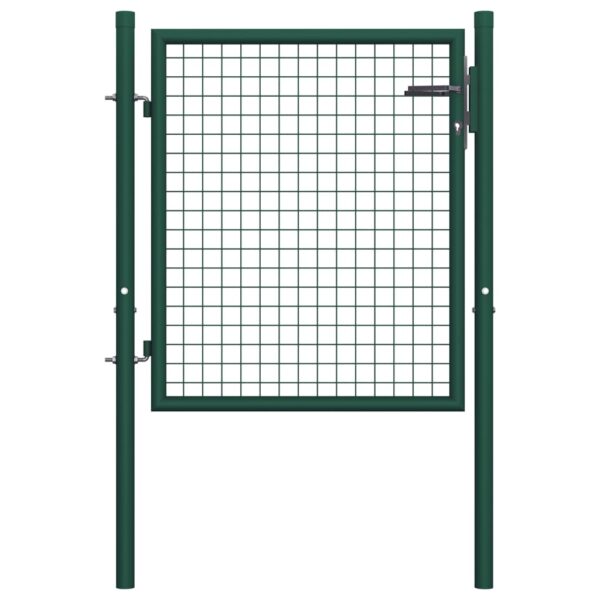 vidaXL Fence Gate Steel 39.4"x29.5" Green