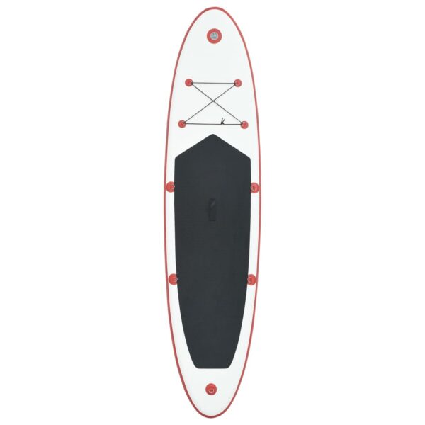 vidaXL Stand Up Paddle Board Set SUP Surfboard Inflatable Red and White - Image 3