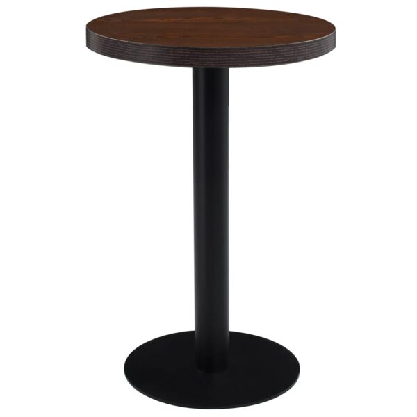 vidaXL Bistro Table Dark Brown 19.7" MDF