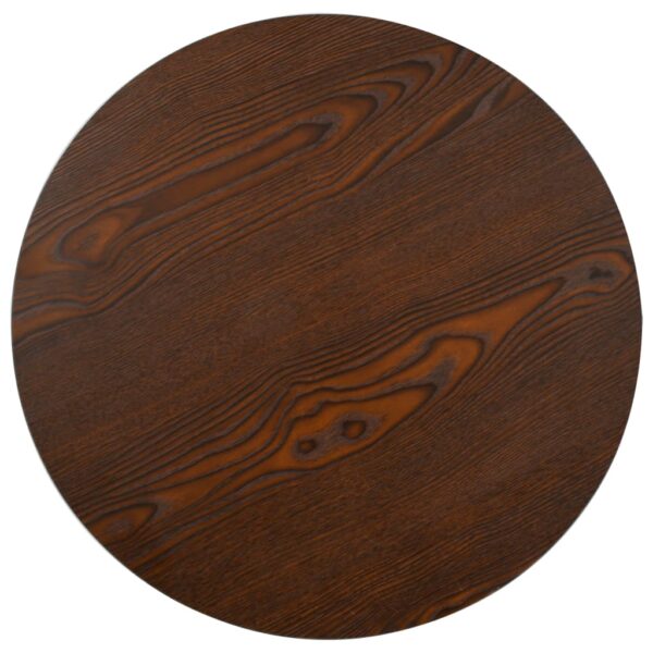 vidaXL Bistro Table Dark Brown 19.7" MDF - Image 2