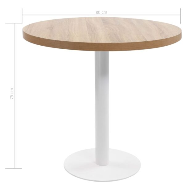 vidaXL Bistro Table Light Brown 31.5" MDF - Image 5