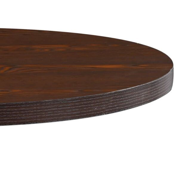 vidaXL Bistro Table Dark Brown 31.5" MDF - Image 4