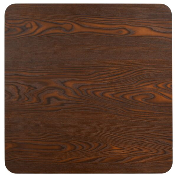 vidaXL Bistro Table Dark Brown 19.7"x19.7" MDF - Image 4