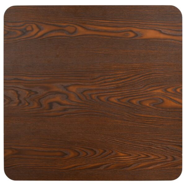 vidaXL Bistro Table Dark Brown 23.6"x23.6" MDF - Image 4