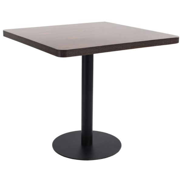 vidaXL Bistro Table Dark Brown 31.5"x31.5" MDF