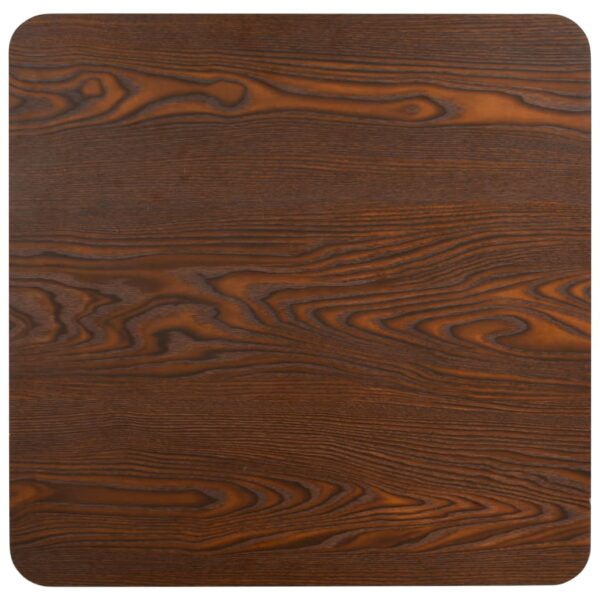 vidaXL Bistro Table Dark Brown 31.5"x31.5" MDF - Image 3