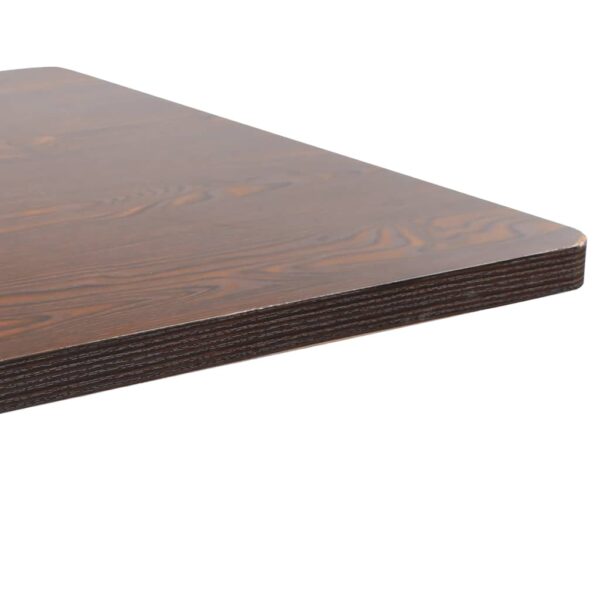 vidaXL Bistro Table Dark Brown 31.5"x31.5" MDF - Image 4