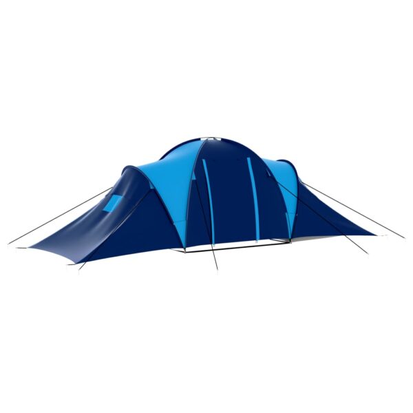 vidaXL Camping Tent Fabric 9 Persons Dark Blue and Blue - Image 2