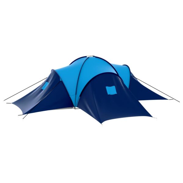 vidaXL Camping Tent Fabric 9 Persons Dark Blue and Blue - Image 3