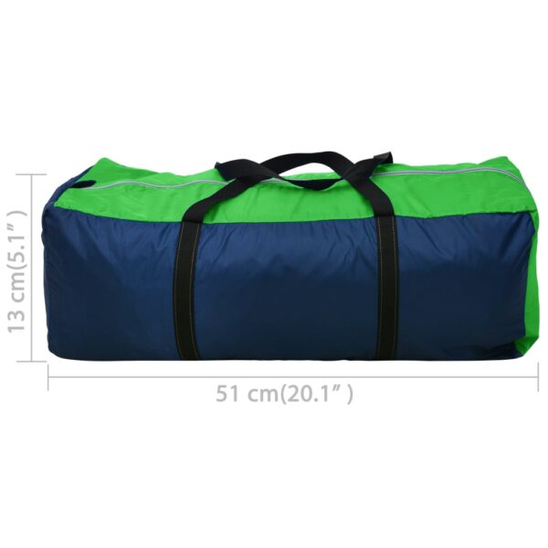 vidaXL Camping Tent 4 Persons Navy Blue/Green - Image 8