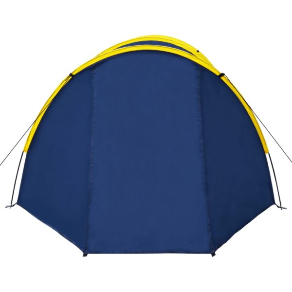 vidaXL Camping Tent 4 Persons Navy Blue/Yellow - Image 4