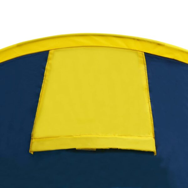 vidaXL Camping Tent 4 Persons Navy Blue/Yellow - Image 6