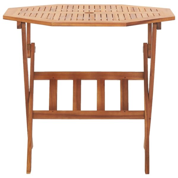 vidaXL Folding Patio Table 35.4"x29.5" Solid Wood Acacia - Image 2