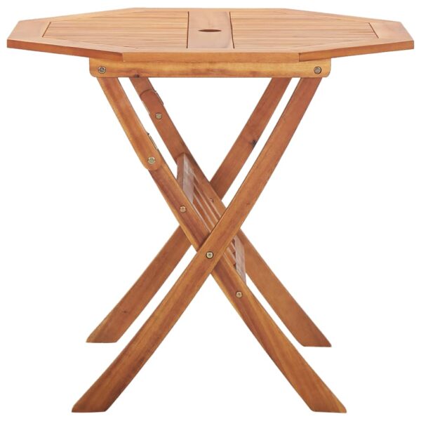 vidaXL Folding Patio Table 35.4"x29.5" Solid Wood Acacia - Image 3