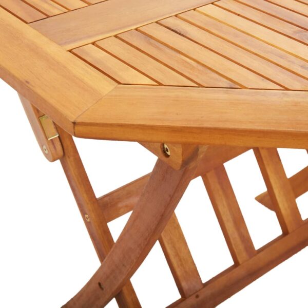 vidaXL Folding Patio Table 35.4"x29.5" Solid Wood Acacia - Image 6