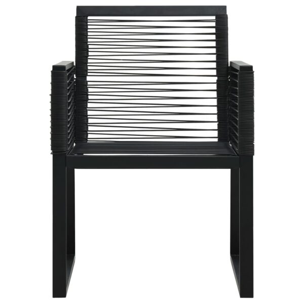 vidaXL Patio Chairs 2 pcs Black PVC Rattan - Image 3