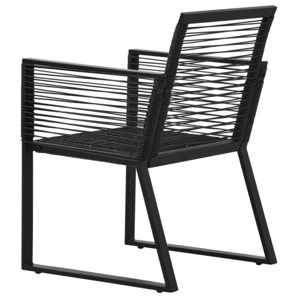 vidaXL Patio Chairs 2 pcs Black PVC Rattan - Image 5