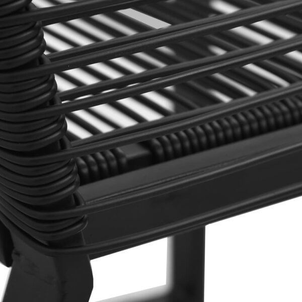 vidaXL Patio Chairs 2 pcs Black PVC Rattan - Image 8