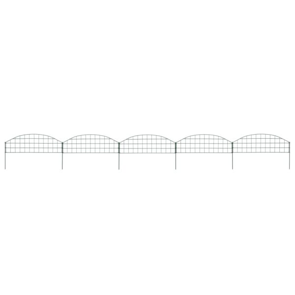 vidaXL Arched Garden Fence Set 30.4"x10.2" Green