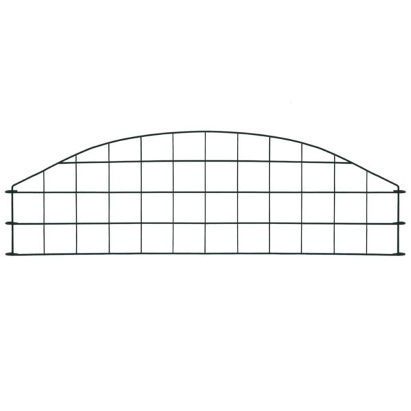 vidaXL Arched Garden Fence Set 30.4"x10.2" Green - Image 2