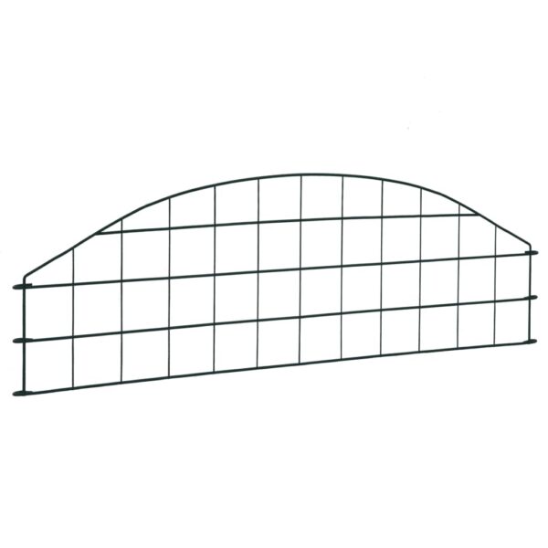 vidaXL Arched Garden Fence Set 30.4"x10.2" Green - Image 3