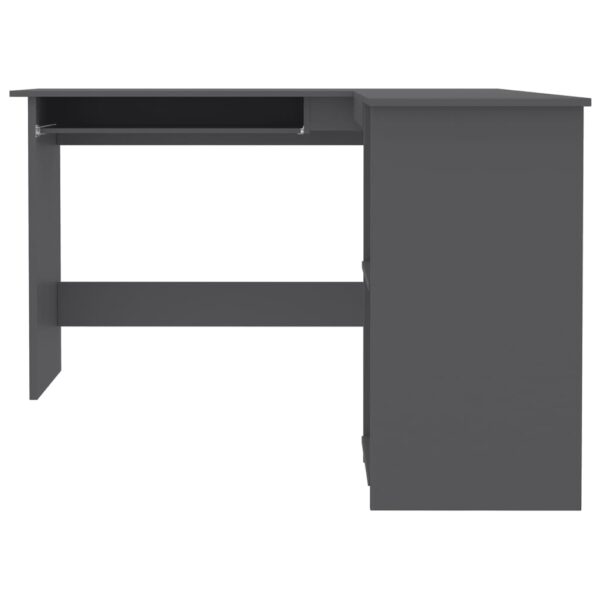 vidaXL L-Shaped Corner Desk Gray 47.2"x55.1"x29.5" Engineered Wood - Image 4