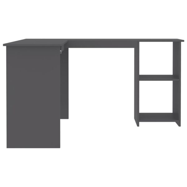 vidaXL L-Shaped Corner Desk Gray 47.2"x55.1"x29.5" Engineered Wood - Image 5